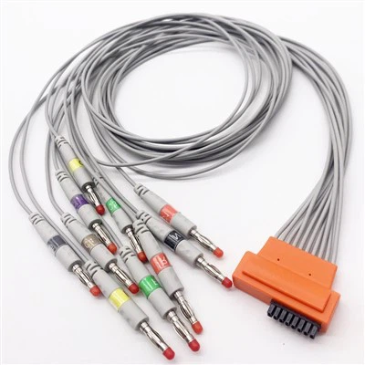 „Cardioline“ EKG „Leadwire“ 0,9 m 10 laidų laikiklio kabelis 16 kontaktų bananų jungtis