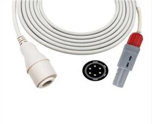 Nihon Kohden 6 kontaktų IBP slėgio kabelio „Edwards“ keitiklis